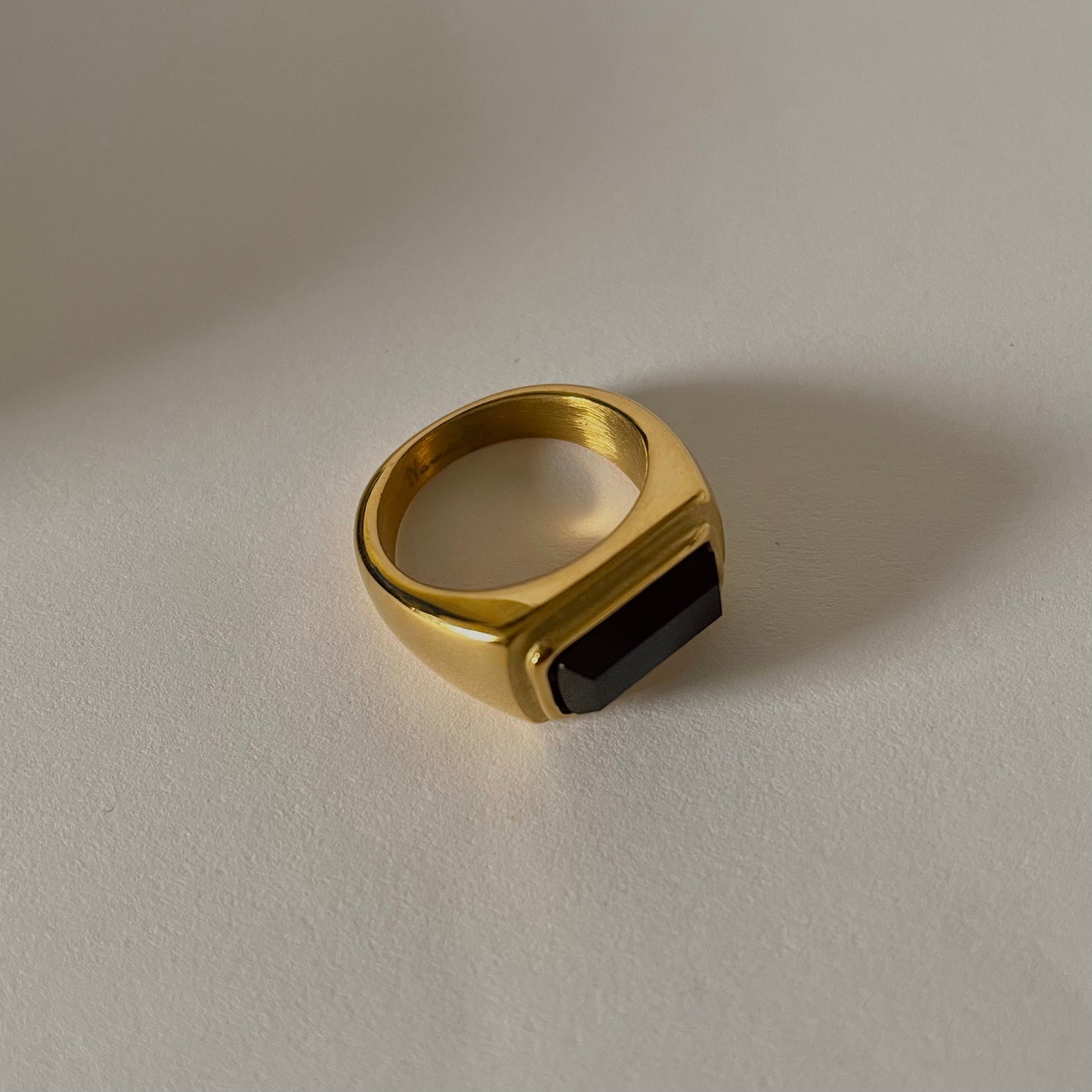 Bullion Black Stone Ring