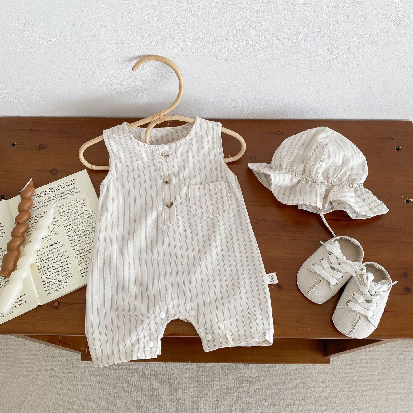 Summer Baby Striped Pattern Sleeveless Romper