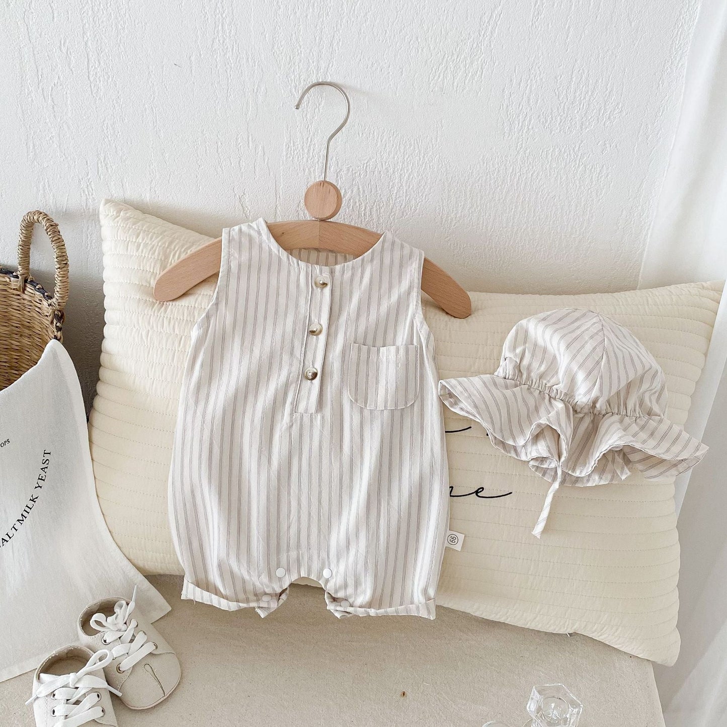 Summer Baby Striped Pattern Sleeveless Romper