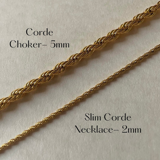 Slim Corde Necklace - Gold